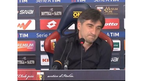 Genoa, le lacrime di Juric: «Momento difficile per la mia squadra»
