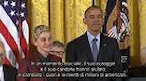Usa, Medaglie della Libertà: la commozione di Obama ed Ellen DeGeneres