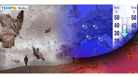 Meteo: incombe la tempesta, con un tracollo delle temperature