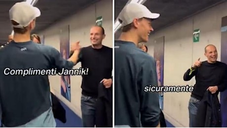 Allegri e Sinner, l'incontro alle Atp Finals: «Ho visto un grande rovescio!». Cosa si sono detti