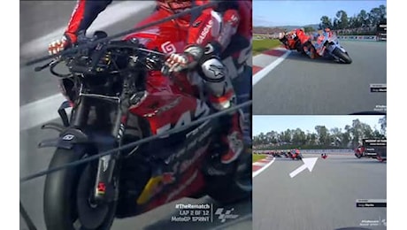 MotoGP, contatto al via per Acosta: salta la carena e la Ktm diventa naked.... VIDEO