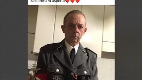 In divisa da SS, il post dell’ex comandante dell’aeroporto militare di San Damiano, Piacenza (già candidato con FdI): “Sinistrorsi vi aspetto”