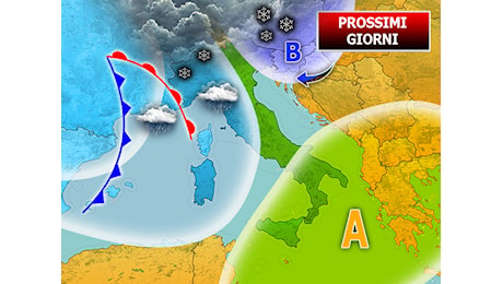 Meteo: Prossimi Giorni, subito Maltempo poi arriva un'Irruzione Fredda, gli aggiornamenti