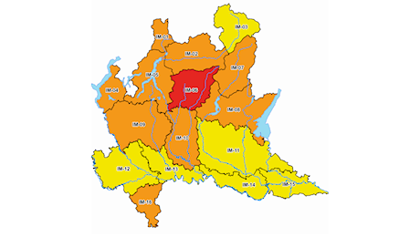 Attenzione: allerta meteo arancione su Lecco, rossa su Bergamo