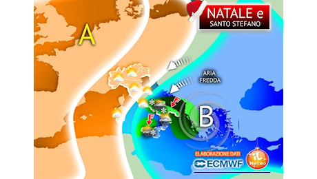 Meteo: Natale tra Sole e Neve, svolta da Santo Stefano, ecco cosa accadrà