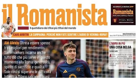 La prima pagina de Il Romanista titola: La Roma Saele