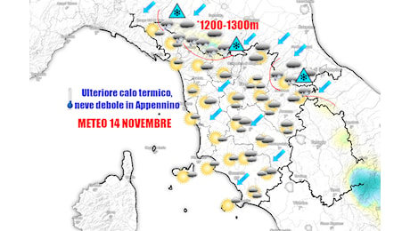 DOMANI PIU’ FREDDO – LA NEVE CI RIPROVA – METEO TOSCANA