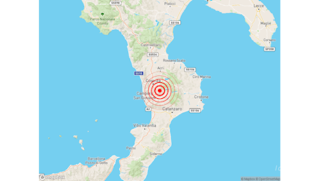 Scossa di TERREMOTO Magnitudo 2.8 a Cellara (CS) nella regione Calabria, dati in tempo reale