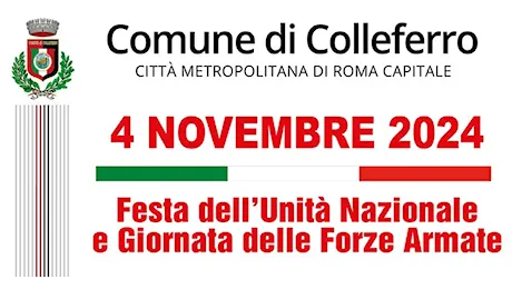 Colleferro celebra il 4 Novembre, Festa dell’Unità Nazionale e Giornata delle Forze Armate, con il 1° Reggimento “Granatieri di Sardegna”