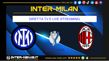 Inter-Milan di Supercoppa Italiana: dove vederla in diretta tv e streaming