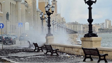 Pioggia e venti di burrasca in Puglia, è allerta gialla fino alla Vigilia. Temperature giù a Natale e Santo Stefano