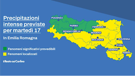 Maltempo, allerta gialla in Emilia Romagna: le zone a rischio e le previsioni meteo