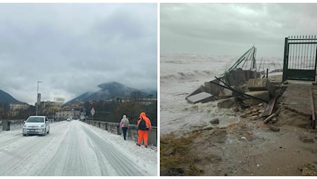 Neve tonda, burrasche di vento e mareggiate sulle Marche: ecco il meteo da qui all'antivigilia di Natale