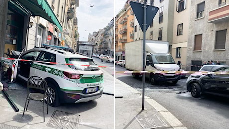Auto della polizia locale travolge i tavoli di un bar a Milano mentre insegue un’Audi: due arresti, conducente positivo ad alcol e droga