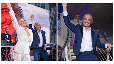 Simona Ventura e Giovanni Terzi scatenati alla grande festa prima del matrimonio: le foto, la location e gli invitati