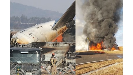 Aereo di linea esce di pista e prende fuoco in Corea del Sud, 120 morti: Schianto per maltempo e uccelli