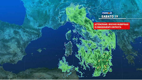 Meteo: piogge e rischio nubifragi nelle prossime ore. Le zone interessate