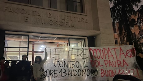 La Sapienza, occupata la facoltà di Lettere: “Contro il ddl paura