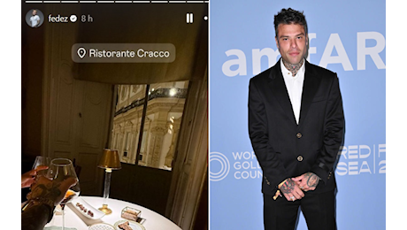 Fedez, la cena da Cracco in dolce compagnia: il mistero della foto