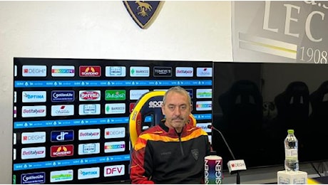 Lecce, Giampaolo: La prima risposta dovrà essere caratteriale. Cercando il gol