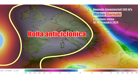 Meteo prossima settimana: cambio drastico in arrivo, ma a Natale…