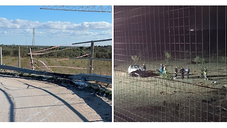 Cassano, auto sfonda guard rail del cavalcavia e precipita nel vuoto; morti due giovani di 21 e 24 anni - FOTO