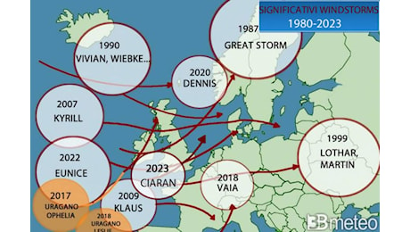 Meteo. Kirk: windstorm ed ex uragani, due facce delle tempeste in Europa