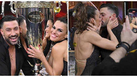 Bianca Guaccero vince Ballando con le Stelle, il bacio con Giovanni Pernice e le foto con la coppa: «Che felicità»