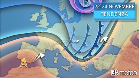 Tendenza meteo: nuova deciso cambio di circolazione sul finire della nuova settimana