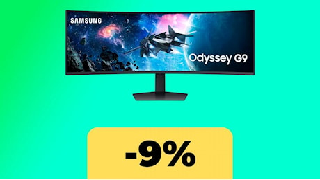 Samsung Odyssey G9, il monitor per il gaming al minimo storico su Amazon Italia