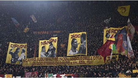 Roma-Lazio, la Curva Sud celebra Cervone, Mancini, Zago e De Rossi: Un odio eterno chiamato antilazialità. FOTO!