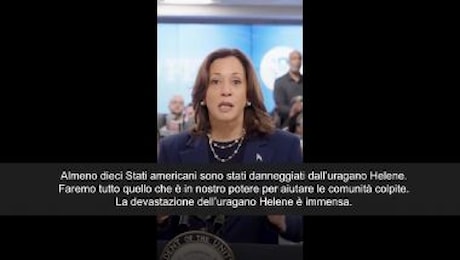 Kamala Harris: Devastazione causata da uragano Helene è immensa