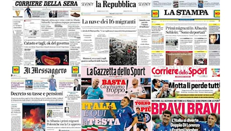 Le prime pagine dei quotidiani di oggi 15 ottobre: la rassegna stampa