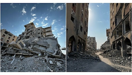 Com’è la Striscia di Gaza dopo un anno di guerra: le foto. Dentro Hamad City: cumuli di macerie al posto di negozi di caramelle e giardini