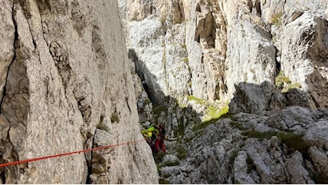 Alpinisti bloccati a 2700 metri di quota sul Corno Grande