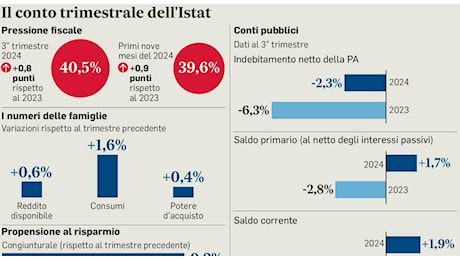 Istat, famiglie in ripresa cresce il potere d’acquisto. Sale la pressione fiscale