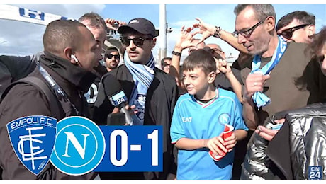 Empoli-Napoli 0-1, guardate la reazione dei napoletani in trasferta! | VIDEO