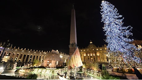 Natale, inaugurati in Piazza San Pietro l'albero e il presepe