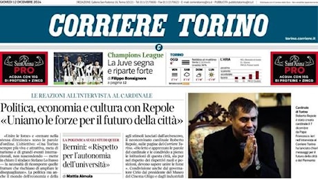 Manchester City matato, Corriere di Torino intitola: La Juve segna e riparte forte