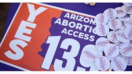 In Arizona vincono i sì per estendere il diritto all'aborto