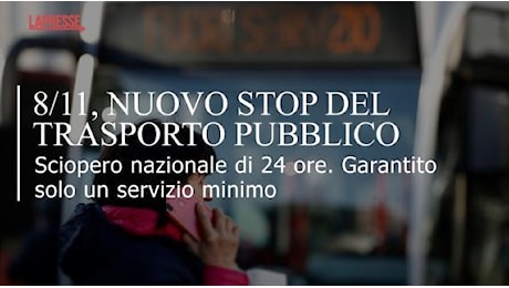 Lo sciopero dei trasporti di Venerdì 8 novembre: tutti gli orari