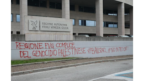 Italia-Israele, scritte a Udine contro Regione e Comune