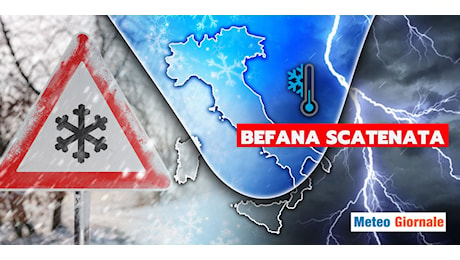 Meteo: gelo e neve nella calza, Befana scatenata!