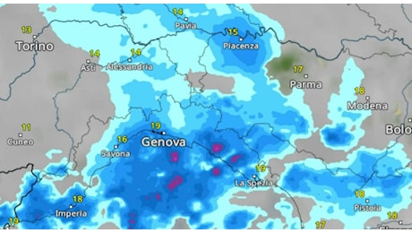 Allerta meteo Liguria, bomba d'acqua tra oggi e domani: a Genova previsti 95 mm di pioggia. Scuole a rischio chiusura