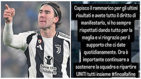 Vlahovic chiede scusa ai tifosi della Juve dopo lo scontro con la curva: «Vi ho sempre rispettato, ripartiamo uniti»