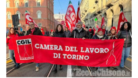 Giornata di sciopero, corteo a Torino, adesione dal Pinerolese