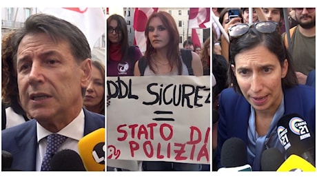 “Il governo risponde al dissenso con il carcere”. I leader del centrosinistra e i sindacati in piazza contro il ddl Sicurezza