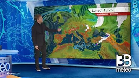 Previsioni meteo video di lunedì 16 dicembre sull'Italia