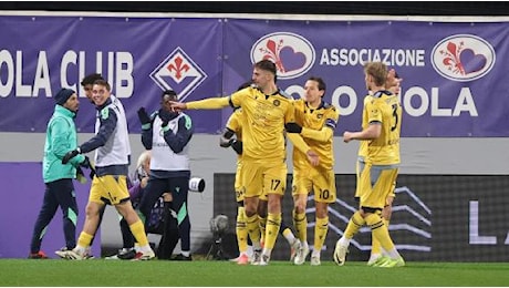 L'errore e i rimpianti: la Fiorentina subisce la rimonta, al Franchi passa l'Udinese 2-1