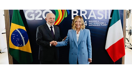 G20, Meloni annuncia al presidente Lula 40 miliardi di investimenti italiani in Brasile